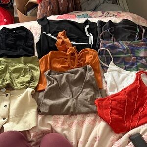 Urban Outfitters Tank Tops Collection - Black, Orange, Green, Red